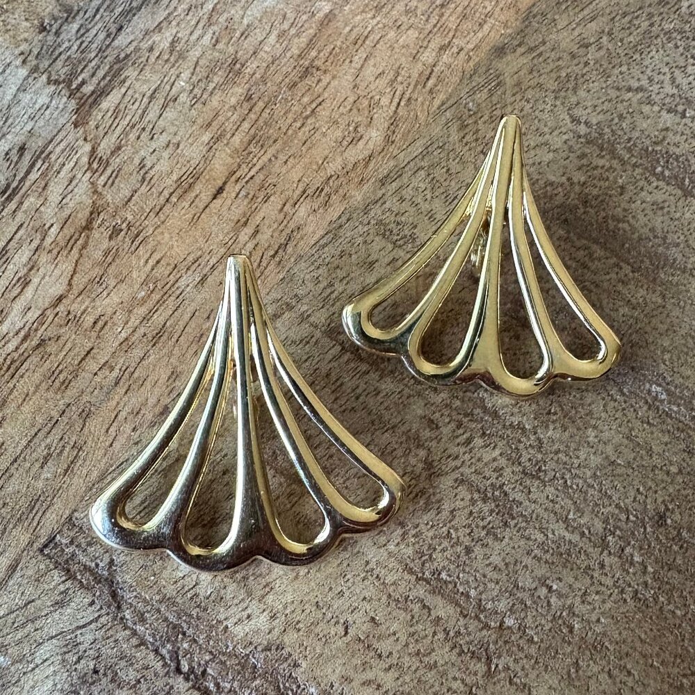 Goldtone Clip-On Earrings by Monet